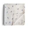 Picture of mushie Muslin Baby Swaddle Blanket | 100% Organic Cotton (Whales)