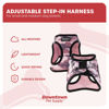 Picture of Downtown Pet Supply Step in Dog Harness No Pull, X-Large, Camo Pink - Adjustable Harness with Padded Mesh Fabric and Reflective Trim - Buckle Strap Harness for Dogs