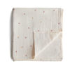 Picture of mushie Muslin Baby Swaddle Blanket | 100% Organic Cotton (Cherries)