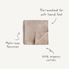 Picture of mushie Muslin Baby Swaddle Blanket | 100% Organic Cotton (Pastel Blooms)