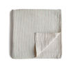 Picture of mushie Muslin Baby Swaddle Blanket | 100% Organic Cotton (Sage Stripe)