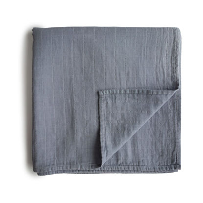 Picture of mushie Muslin Baby Swaddle Blanket | 100% Organic Cotton (Tradewinds)
