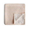 Picture of mushie Muslin Baby Swaddle Blanket | 100% Organic Cotton (Natural Stripe)