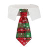 Picture of ADOGGYGO Christmas Dog Necktie Pet Tuxedo Christmas Dog Neck Tie Collar with Red Green Plaid Tie for Small Medium Large Dogs Pets (Small, Red & Green)