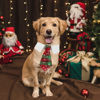 Picture of ADOGGYGO Christmas Dog Necktie Pet Tuxedo Christmas Dog Neck Tie Collar with Red Green Plaid Tie for Small Medium Large Dogs Pets (Small, Red & Green)