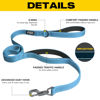 Picture of Fida 6 FT Heavy Duty Dog Leash with 2 Comfortable Padded Handles, Traffic Handle & Advanced Easy Snap Hook, Reflective Walking Lead for Large, Medium & Small Breed Dogs, Blue