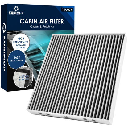 Picture of KURIMUP Premium Cabin Air Filter with Activated Carbon,Replacement for CF11809,Fit for Chevrolet Silverado 1500LD/2500HD/3500HD/Suburban,GMC Sierra 1500/2500HD/3500HD/Yukon.