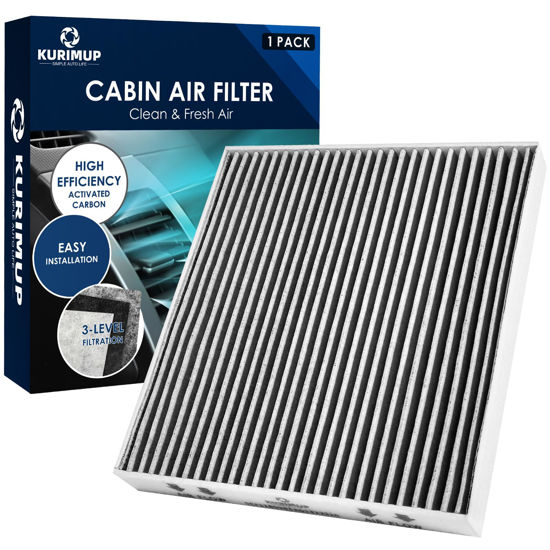 Picture of KURIMUP Premium Cabin Air Filter with Activated Carbon,Replacement for CF11809,Fit for Chevrolet Silverado 1500LD/2500HD/3500HD/Suburban,GMC Sierra 1500/2500HD/3500HD/Yukon.