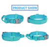Picture of Tactical Dog Collar and Leash Set Tactical Dog Collar with Handle Bungee Leash Adjustable Military Training Nylon Collar Dog Training Collar Leash Set with Control Handleand Metal Buckle（Blue M