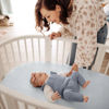 Picture of lulumoon Baby Muslin Bassinet Sheets: Cotton Bassinet Sheets Neutral for Boys and Girls - Bassinet Sheets Fitted for Oval Rectangle or Hourglass