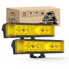 Picture of Nilight Side Shooter Amber LED Light Bar/Pods 2PCS 6.5 Inch 60W Flood Spot Beam Combo Fog/Driving Light Work Light for Truck ATV UTV Boat
