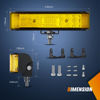 Picture of Nilight Side Shooter Amber LED Light Bar/Pods 2PCS 6.5 Inch 60W Flood Spot Beam Combo Fog/Driving Light Work Light for Truck ATV UTV Boat