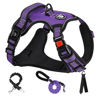 Picture of NESTROAD No Pull Dog Harness,Adjustable Oxford Dog Vest Harness with Leash,Reflective No-Choke Pet Harness with Easy Control Soft Handle for Large Dogs(Large,Purple)