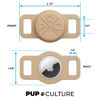 Picture of Pup Culture AirTag Dog Collar Holder, Extra-Durable, Lightweight, and Protective AirTag Case for Dog Collar - Track Your Pet Using an Apple AirTag - Dog Collar AirTag Holder- Tan 0.5 Inch Collar