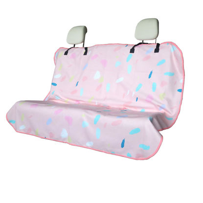 Picture of LoyaGour Back Seat Cover for Car Trucks Van SUV Jeep,Waterproof Rear Bench Towel Seat Covers for Dogs and Kids,Automotive Backseat Protector (Pink Marbling)