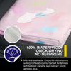 Picture of LoyaGour Back Seat Cover for Car Trucks Van SUV Jeep,Waterproof Rear Bench Towel Seat Covers for Dogs and Kids,Automotive Backseat Protector (Pink Marbling)