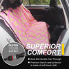 Picture of LoyaGour Back Seat Cover for Car Trucks Van SUV Jeep,Waterproof Rear Bench Towel Seat Covers for Dogs and Kids,Automotive Backseat Protector (Flower and Pink)