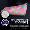 Picture of LoyaGour Back Seat Cover for Car Trucks Van SUV Jeep,Waterproof Rear Bench Towel Seat Covers for Dogs and Kids,Automotive Backseat Protector (Flower and Pink)