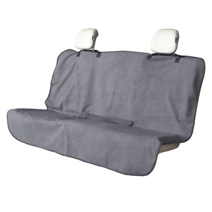 Picture of LoyaGour Back Seat Cover for Car Trucks Van SUV Jeep,Waterproof Rear Bench Towel Seat Covers for Dogs and Kids,Automotive Backseat Protector (Grey)