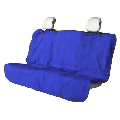 Picture of LoyaGour Back Seat Cover for Car Trucks Van SUV Jeep,Waterproof Rear Bench Towel Seat Covers for Dogs and Kids,Automotive Backseat Protector (Blue)