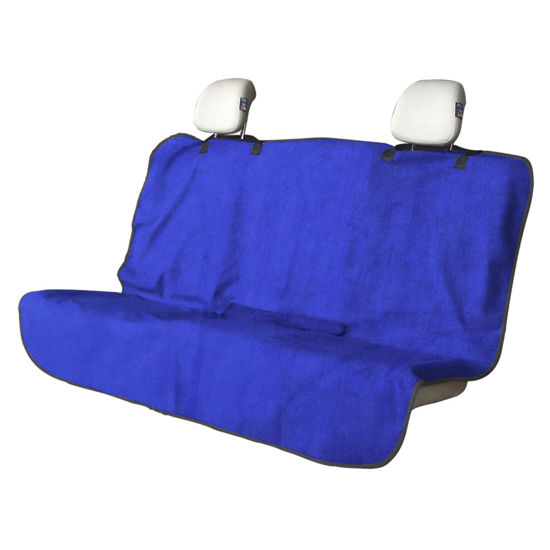 Picture of LoyaGour Back Seat Cover for Car Trucks Van SUV Jeep,Waterproof Rear Bench Towel Seat Covers for Dogs and Kids,Automotive Backseat Protector (Blue)
