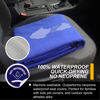 Picture of LoyaGour Back Seat Cover for Car Trucks Van SUV Jeep,Waterproof Rear Bench Towel Seat Covers for Dogs and Kids,Automotive Backseat Protector (Blue)