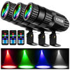 Picture of Pinspot Light 3 Pack, Czgor Light for Disco Ball 15W RGBW 4 in 1 Mirror Ball Light with Remote Control Super Bright LED Pin Light Disco Ball Spot Light for Parties DJ Disco Club Bar Wedding