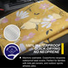 Picture of LoyaGour Back Seat Cover for Car Trucks Van SUV Jeep,Waterproof Rear Bench Towel Seat Covers for Dogs and Kids,Automotive Backseat Protector (Chamomile and Yellow)