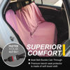 Picture of LoyaGour Back Seat Cover for Car Trucks Van SUV Jeep,Waterproof Rear Bench Towel Seat Covers for Dogs and Kids,Automotive Backseat Protector (Pink)