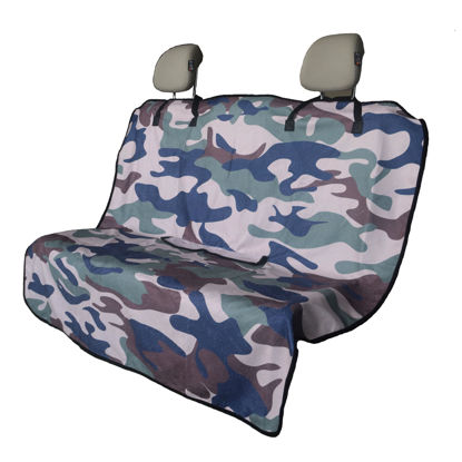 Picture of LoyaGour Back Seat Cover for Car Trucks Van SUV Jeep,Waterproof Rear Bench Towel Seat Covers for Dogs and Kids,Automotive Backseat Protector (Camouflage)