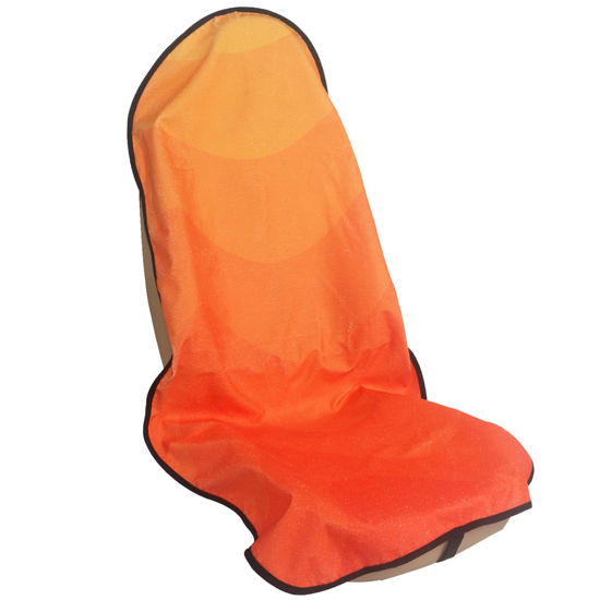 Picture of LoyaGour Car Seat Cover Protector Front Seats,for Gym Workout,Running,Swimming,Beach and Hiking,Waterproof Sweat Towel Bucket Seat Covers for Trucks SUV Jeep (Orange, 1Pcs)