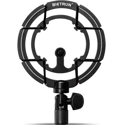 Picture of 3/8''＆5/8''Metal Shock Mount (Pro) Perfect for Blue Yeti/Nano/Blue Yeti x/ShureSM7B/MV7/Rode PodMic/AT2040/Razer Seiren X＆Mini/Mic Boom Arm Stand&More, Bietrun Universal Heavy Duty Shock Mount Holder