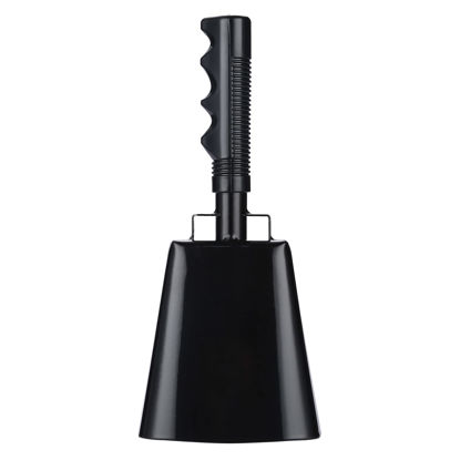 Picture of 10’’ Steel Cow Bell with Handle, Noise Maker Cowbell, Cheering Loud Hand Call Bell for Sport Events Football Soccer Hockey Baseball Basketball Games Party Concert Graduations School Wedding Farm Ranch