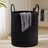 Picture of YOUDENOVA Woven Rope Laundry Hamper Basket, 58L Tall Laundry Basket, Baby Nursery Hamper for Blanket Storage, Clothes Hamper for Laundry in Bedroom-Large- Black