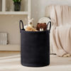 Picture of YOUDENOVA Woven Rope Laundry Hamper Basket, 58L Tall Laundry Basket, Baby Nursery Hamper for Blanket Storage, Clothes Hamper for Laundry in Bedroom-Large- Black