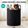 Picture of YOUDENOVA Woven Rope Laundry Hamper Basket, 58L Tall Laundry Basket, Baby Nursery Hamper for Blanket Storage, Clothes Hamper for Laundry in Bedroom-Large- Black