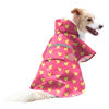 Picture of NACOCO Large Dog Raincoat Adjustable - Pet Rubber Ducks Yellow Water Proof Clothes Lightweight Rain Jacket Poncho Hoodies with Strip Reflective Pink (Pink M, Yellow Duck)