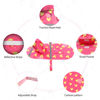 Picture of NACOCO Large Dog Raincoat Adjustable - Pet Rubber Ducks Yellow Water Proof Clothes Lightweight Rain Jacket Poncho Hoodies with Strip Reflective Pink (Pink M, Yellow Duck)