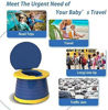 Picture of portable, foldable potty seat for toddler, Training Toilet Seat Emergency Toilet for Car, Camping, Outdoor, indoor (blue, small)