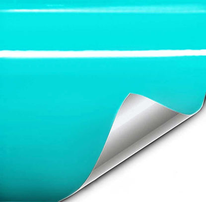 Picture of VViViD+ Premium Vinyl Wrap Film (1/2ft x 5ft, Gloss Miami Teal)