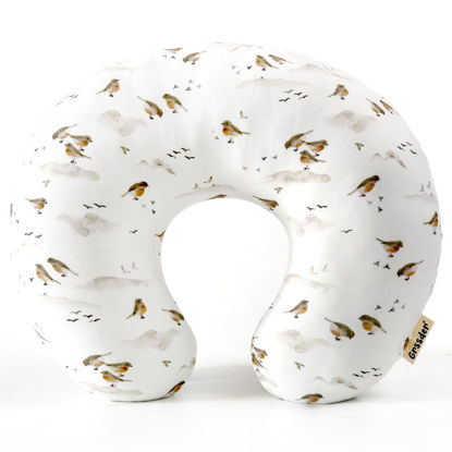 Picture of GRSSDER Nursing Pillow Cover, Stretchy Soft Minky Breast Feeding Pillow Covers, Fit Most Nursing Support Pillows for Breastfeeding, Comfortable Safe Pillow Cover, Lovely Birds