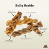 Picture of Redbarn Pet Products All Natural 8-12" Braided Bully Sticks for Medium & Large Dogs - Healthy Long Lasting Beef Chews Variety Party Pack - Single Ingredient Low Odor Rawhide Free - 1 lb Bag