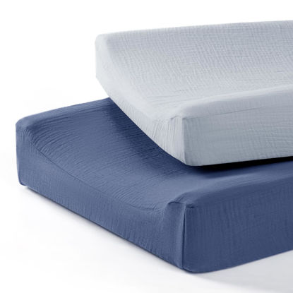 Picture of lulumoon Baby Changing Pad Cover: Muslin Diaper Changing Table Pad Cover - Changing Pad Sheets for Girls Boys