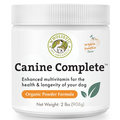 Picture of Wholistic Canine Complete with Organic Pumpkin for Dogs - 2 Lb - Dog Vitamins and Supplements with Pumpkin Powder for Digestion, Skin & Coat Health - Multivitamin for Dogs with Probiotics & Fiber
