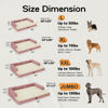 Picture of Large Dog Bed Orthopedic Washable Extra Pink XL XLarge Big Dog Bed with Washable Bolster & Memory Foam Couch Sofa - Waterproof with Removable Cover