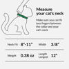 Picture of CollarDirect Leather Cat Collar, Cat Safety Collar with Elastic Strap, Kitten Collar for Cat with Bell Black Blue Red Orange Lime Green (8-11 Inch, Black)