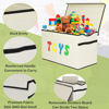 Picture of YOLOXO Toy Box Chest, Collapsible Sturdy Storage Bins with Lids, Extra Large Kids Toy Storage Organizer Boxes Bins Baskets for Kids, Boys, Girls, Nursery Room, Playroom, Closet (New Beige)