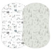 Picture of Sorrel + Fern 2-Pack Fitted Bassinet Sheets (Arctic Journey) - Buttery Soft Cotton Blend for Standard Bassinet