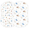 Picture of Sorrel + Fern 2-Pack Fitted Bassinet Sheets (Farm Animals) - Buttery Soft Cotton Blend for Standard Bassinet