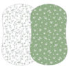 Picture of Sorrel + Fern 2-Pack Organic Fitted Bassinet Sheets (Butterfly Garden) - Buttery Soft Breathable Cotton Blend for Standard Bassinet